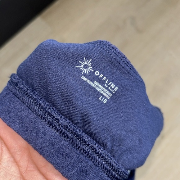OFFLINE By Aerie Summer Lights Terry Sports Bra dark blue - Picture 5 of 6